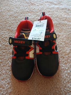 New Mickey Mouse Toddlers Shoes Size 12