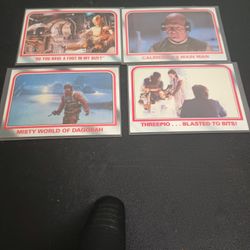 Four Vintage The Empire Strikes Back Trading Cards 