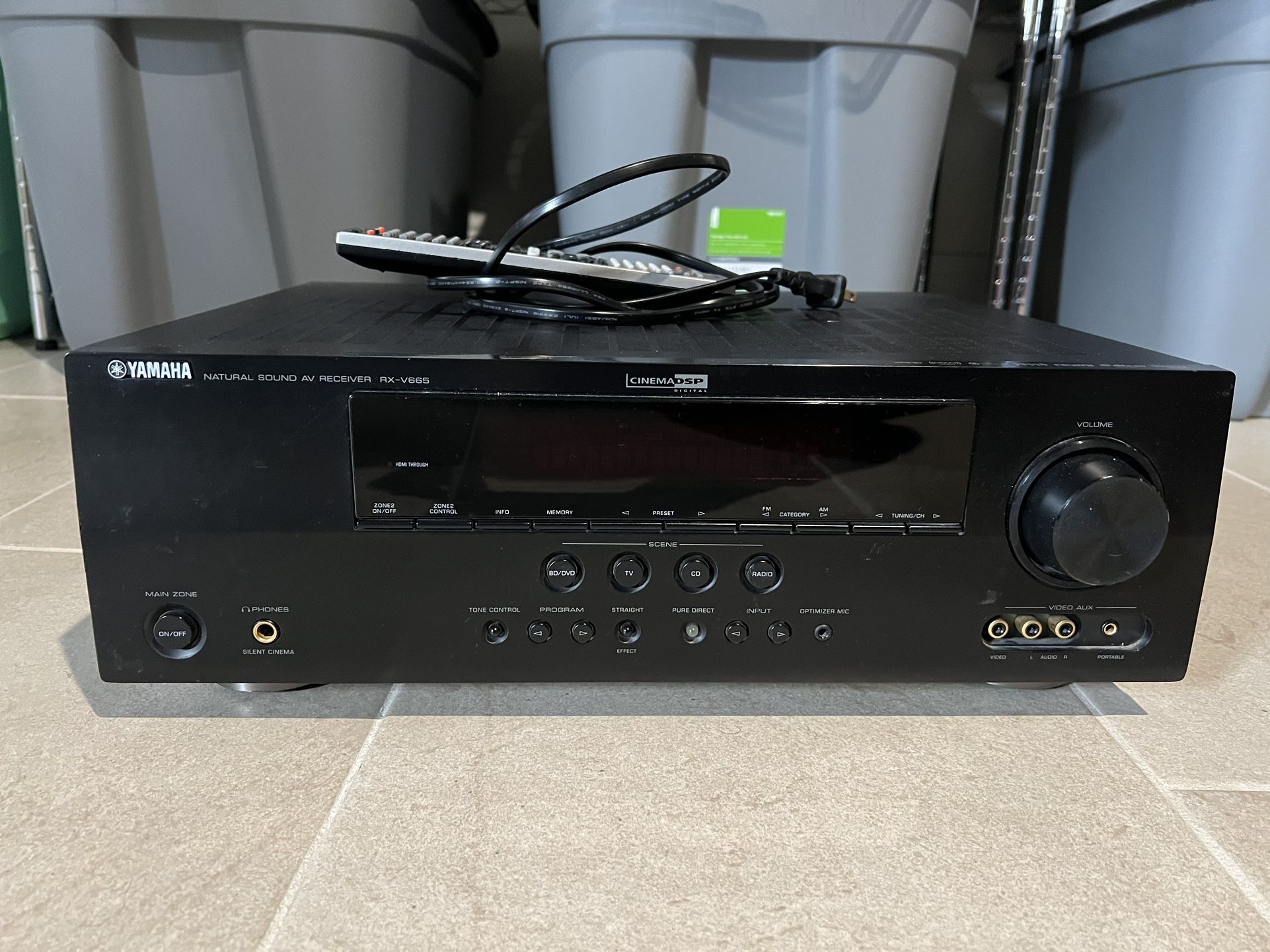 Yamaha RX-V665 HDMI Surround Sound AV Receiver System w/ Remote