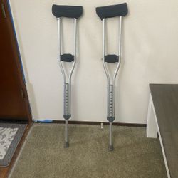 Adjustable Crutches With Pads