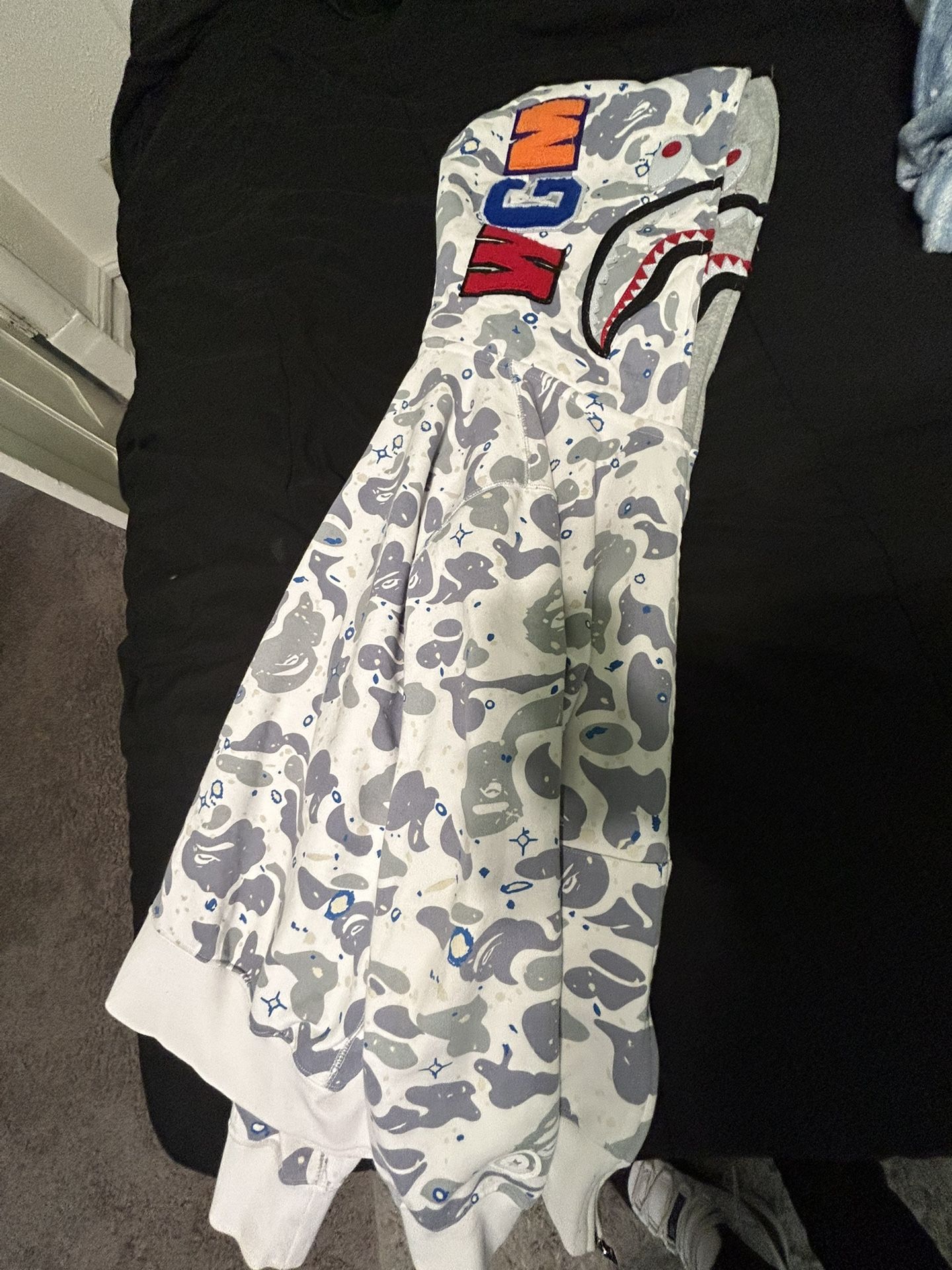 Blue And Grey Full Zip Bape Jacket