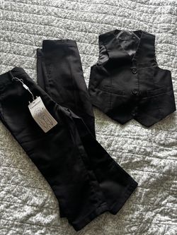 Boys Black Vest and Pants Set 3T