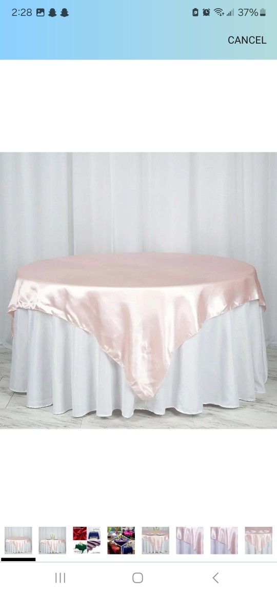 Pink Overlay Tablecloths