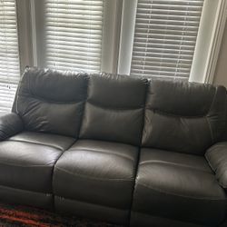 Grey Reclining Couch 