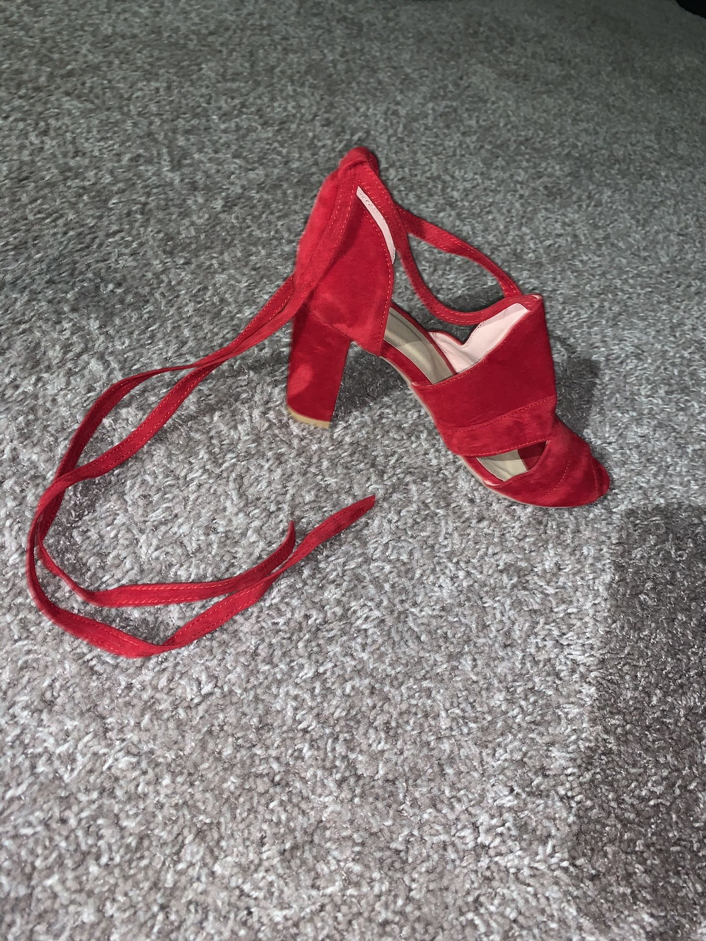Red heels women size 8