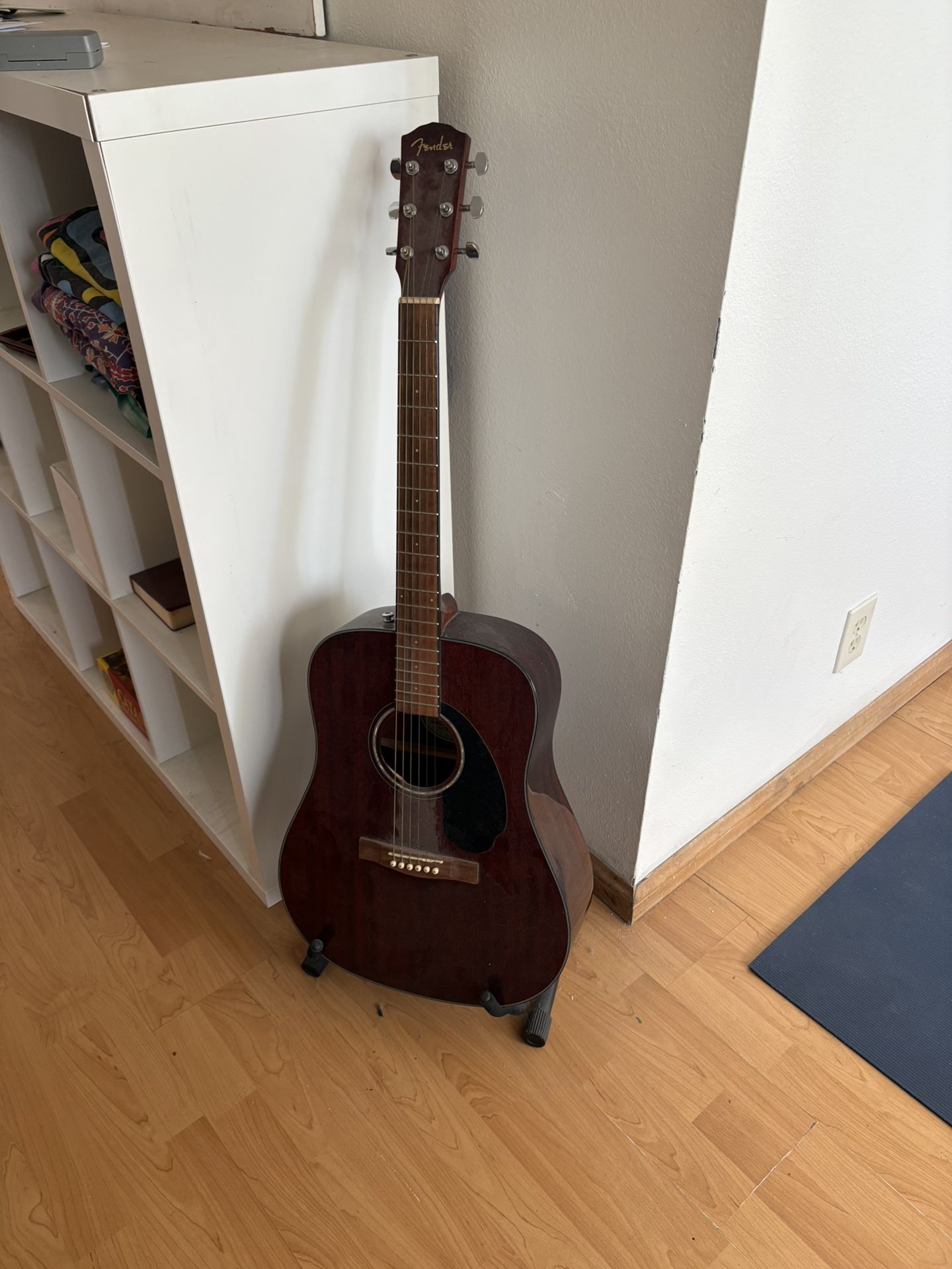 Fender guitar with stand