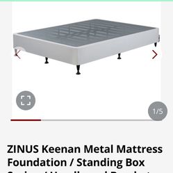 New Queen size box spring and frame all In one. ZINUS 9 Inch Metal Smart Box Spring With Quick Assembly / Mattress Foundation / 