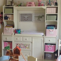 Pottery Barn Kids  Book Case /changing Table 