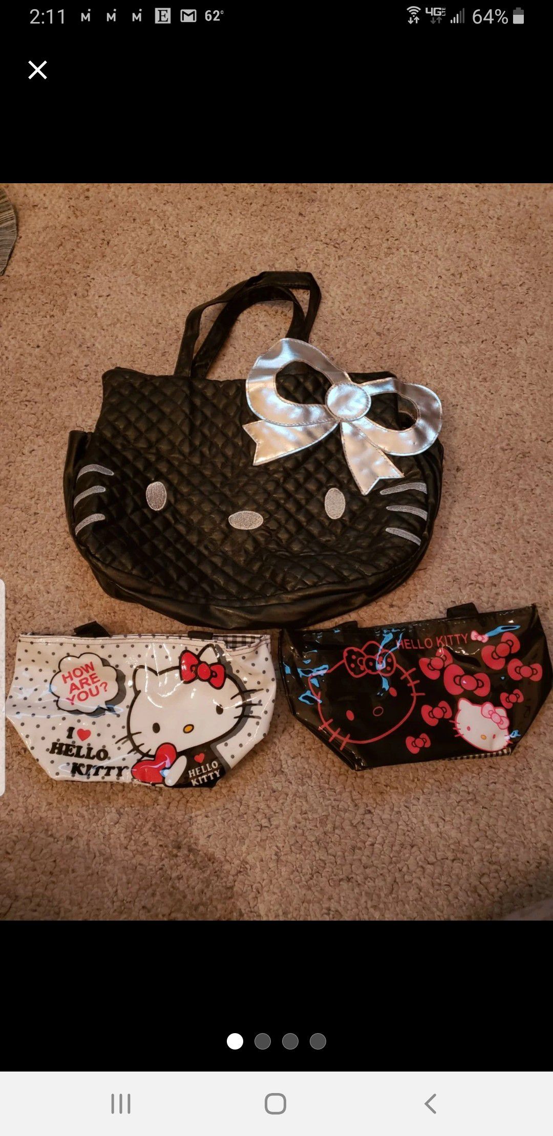 Hello Kitty Lot/kit Shirts, Purse, Makeup Bags