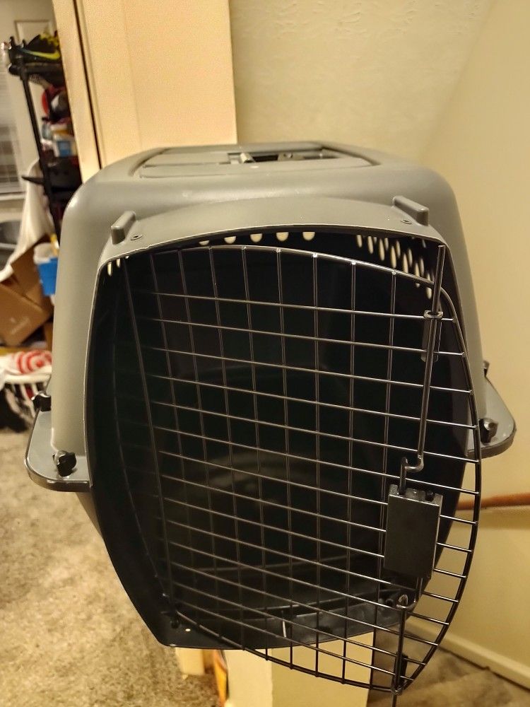 Medium Size 24-in Gray Dog Travel Kennel