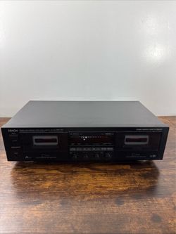 Vintage 1990 DENON DRW-750A Dubbing Stereo Double Cassette Deck Tested & Working