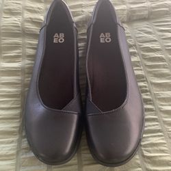 ABEO Black Flats, Size 8, Women