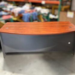 Office Desk 61” X 36” X 30” color Hansen Cherry/Graphite Gray