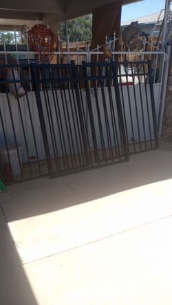 Aluminum metal gates.