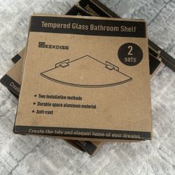 Glass Bathroom Shelf x6 Total