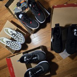 4 Brand New Kids Name Brand Sneakers Size 4.