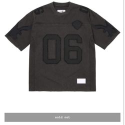 Supreme/MM6 Maison Margiela Cotton Football Jersey Black Large NEW 