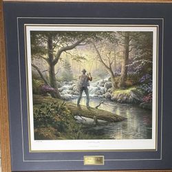 THOMAS KINKADE Signed Limited Edition Print Foothill Fishing Hole 292/695 PGP  