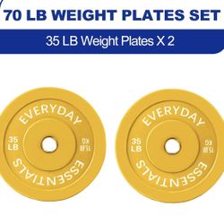 70lb Olympic Bumper Plate Set