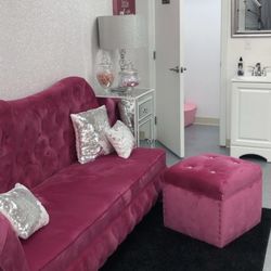 ✨ Glam Luxury Royal Pink Diamond-Tufted Couch Set (Custom Designed) ✨