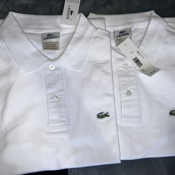 Lacoste Polo Mens Size Small White 