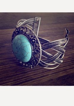 Large Turquoise Bracelet & earring