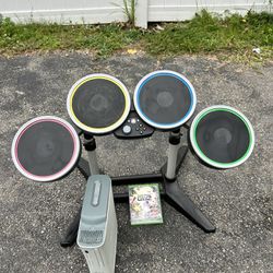 Xbox 360 With Drums and Game