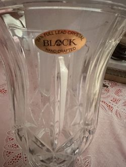 BLOCK 24% Full Lead Crystal Candle Holder 