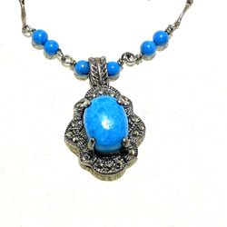 Sterling Turquoise Necklace 