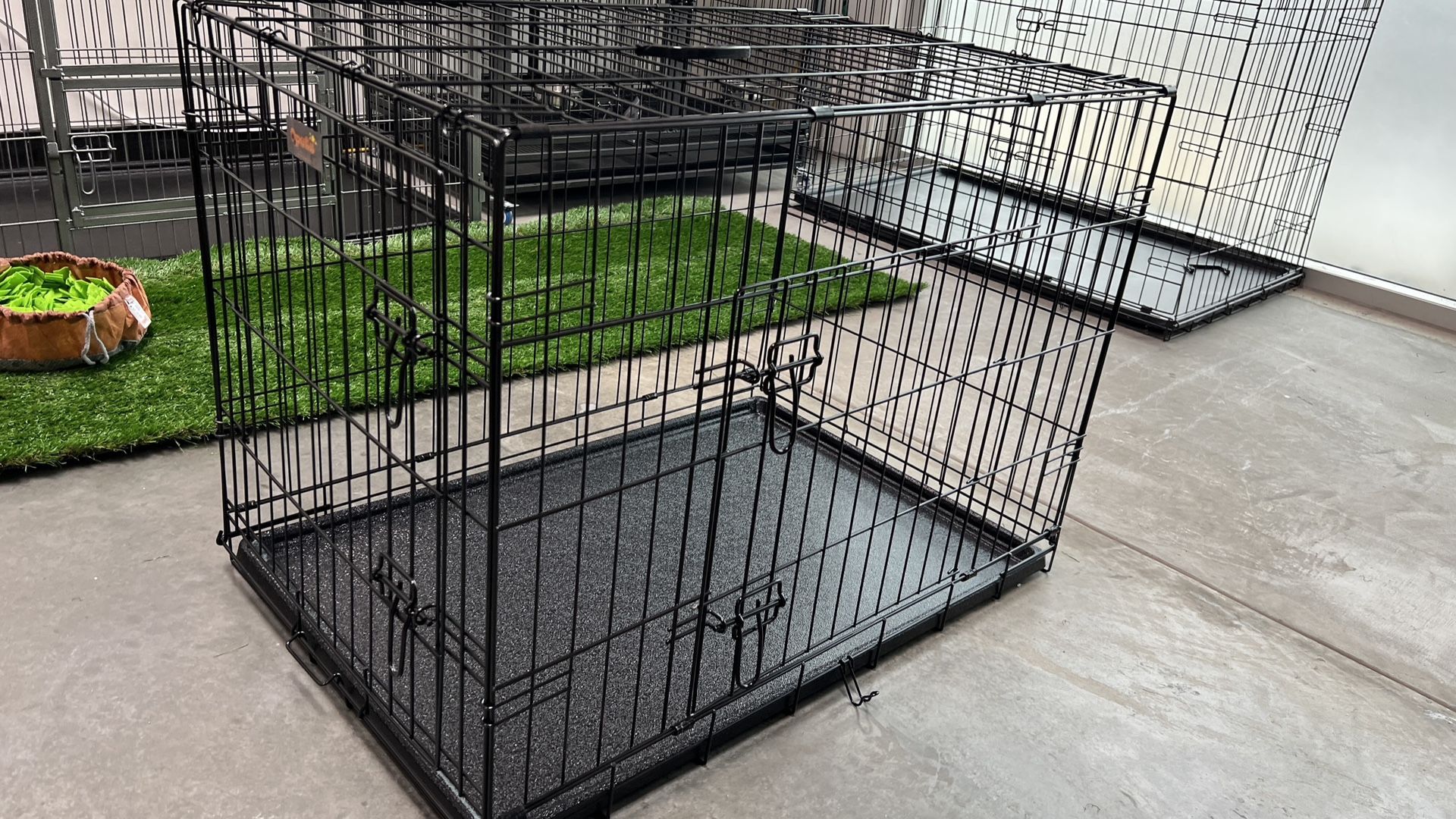 Qpets 36” XL Double Door Dog Crate Cage 36”x22”x24”H