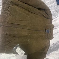 Large LEATHER jacket New With Tags