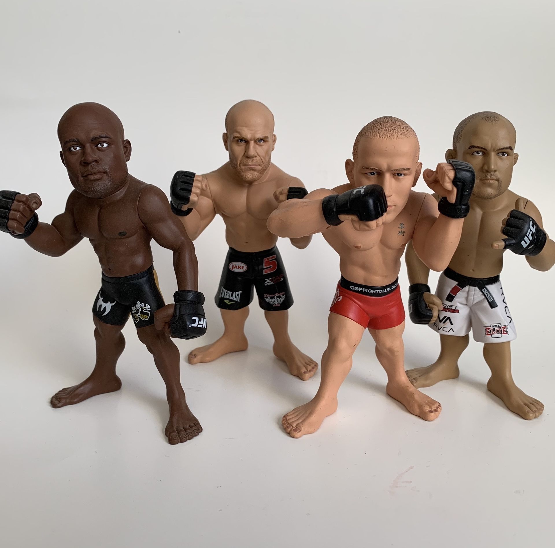UFC Action Figures - Round 5 - Lot of 4 - George St. Pierre BJ Penn