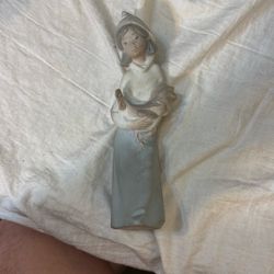 Lladro Shepherdess with Rooster
