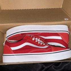 Red And White Old Skool Vans