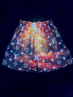 Asylum brand multicolored mesh shorts