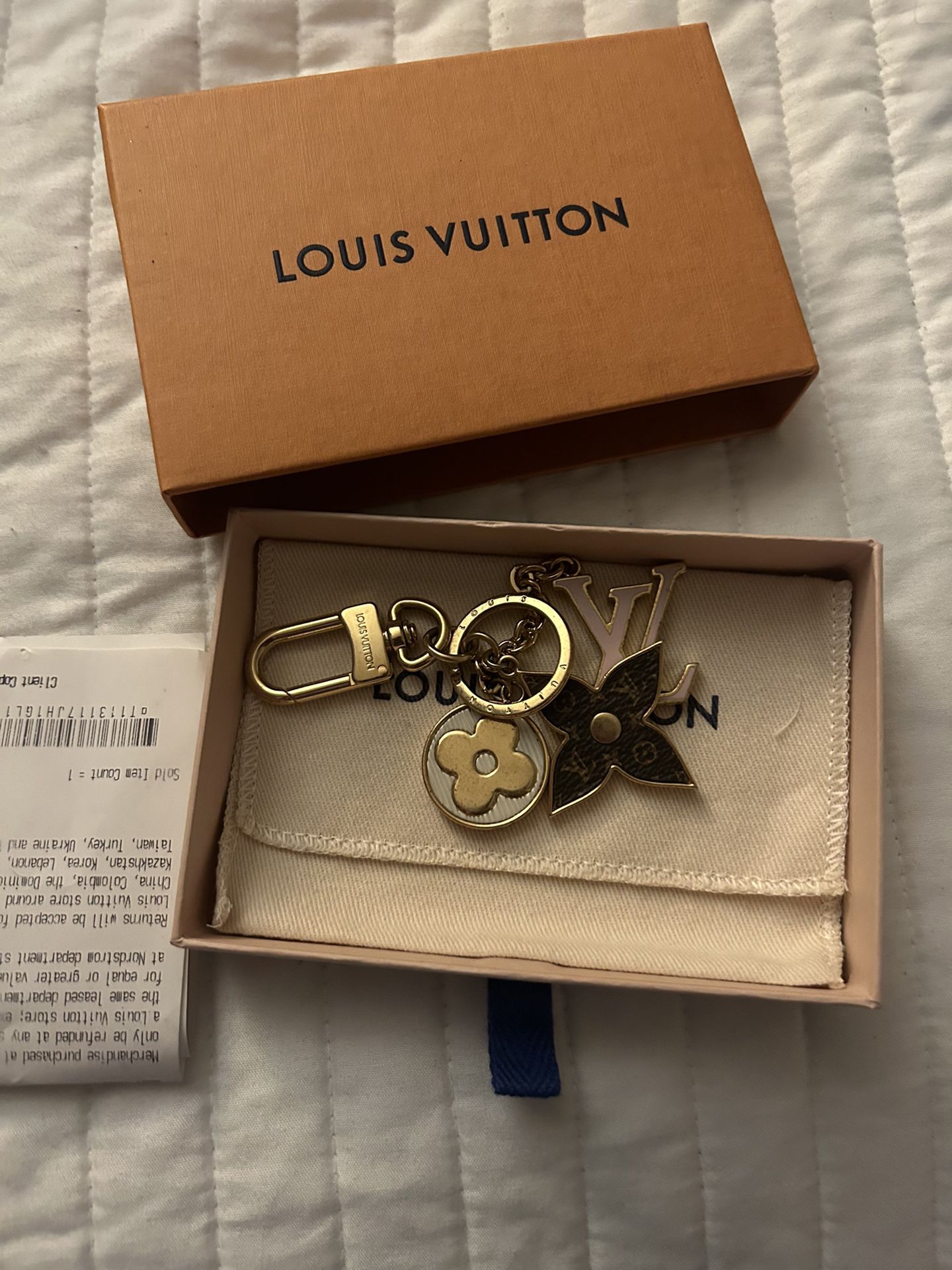 Louis Vuitton Gold Brown Handbags Charms Key Chain HandBag Charm in Dust Bag  at 1stDibs