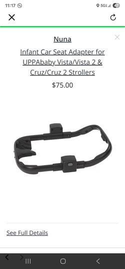 Nuna Infant Car Seat Adapter for UPPAbaby Vista/Vista 2 & Cruz/Cruz 2 Strollers
