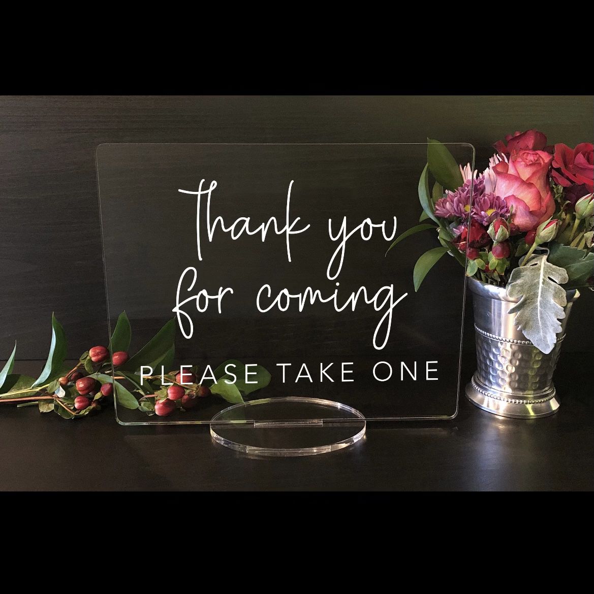 Thank You for coming Wedding sign