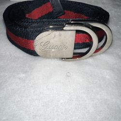 Girls Gucci Web Belt with Gucci Buckle