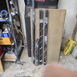 Metal Racks Enough For 6 Ft Tall 2 And 1/2 Ft Deep 4 Ft Wide With Four Shelves Wooden Included