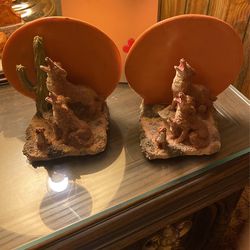 Wolf Family Pack Statue Pair