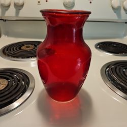 Red Glass Vase