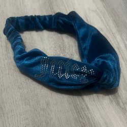 Juicy blue velvet headband