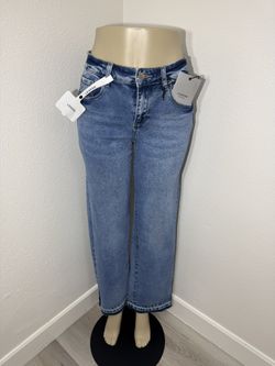  Women’s Blue High Rise Straight Leg Jeans Classic Denim Everyday Pants