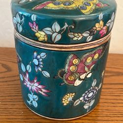 Antique Chinese Famille Verte Overglaze Enamel Porcelain Ginger Jar Signed
