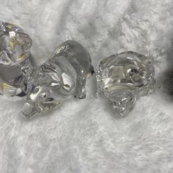 Crystal Paper Weight 24% Lead Crystal Germany  And Antique Pencil Sharpener