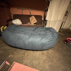 6.5-foot navy blue bean bag