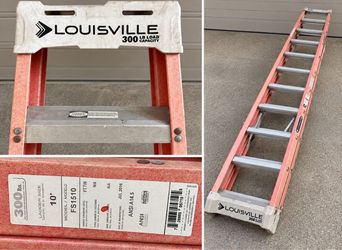 Louisville FS1510 10ft Fiberglass Extension Ladder