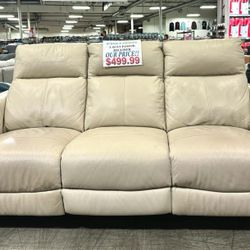 Beige power 3 seat recliner
