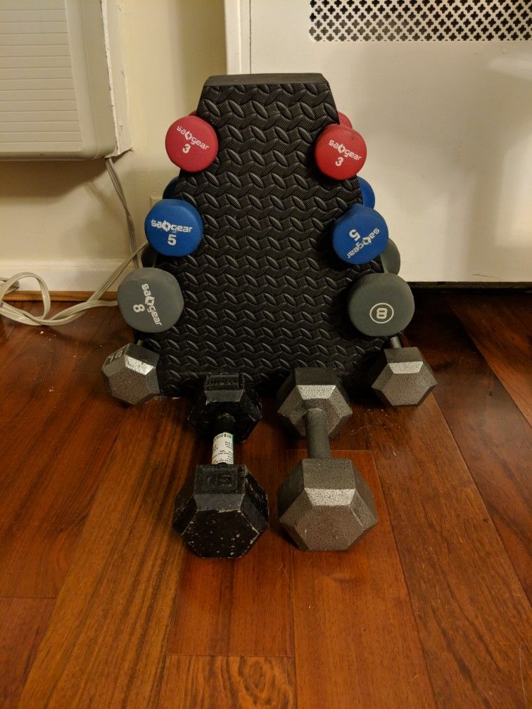 Dumbbells and stand